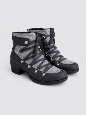 Merrell - shiloh II warm leather boots (black/gray) | women's 7 (New)